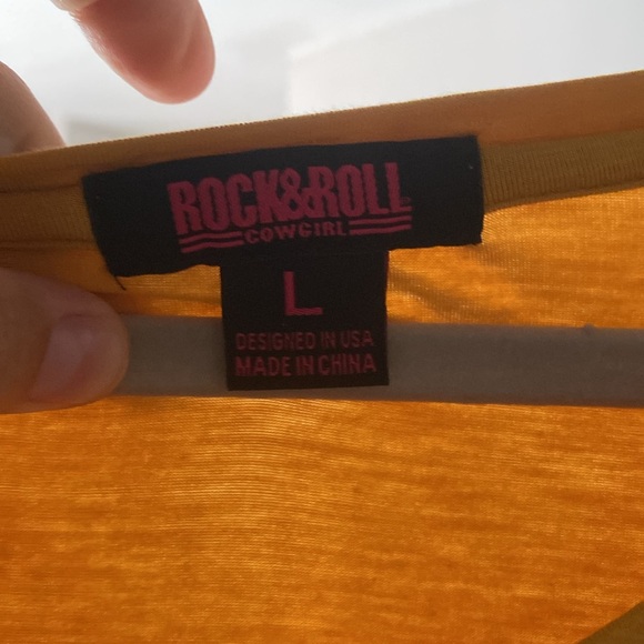 NWT Rock & Roll Cowgirl Fringe Long-Sleeve Top - Picture 3 of 4